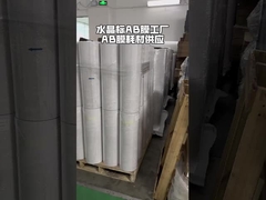 ইউভি ডিটিএফ এবি ফিল্ম স্বচ্ছ এবং সাদা বেস 30cm*100m