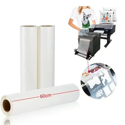 30cm*100m ঠান্ডা / গরম peeling জন্য স্থিতিস্থাপকতা সঙ্গে গরম 75mic DTF স্থানান্তর কাগজ ছিঁড়ে
