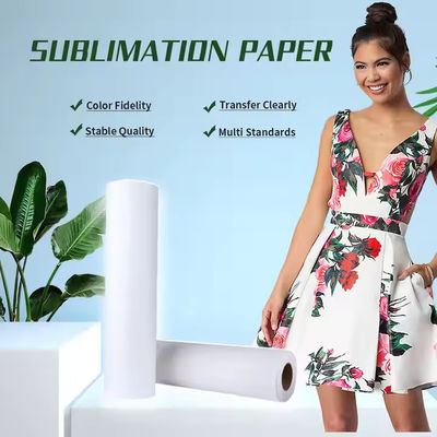 দীর্ঘস্থায়ী তাপ প্রতিরোধের 70GSM 64 ইঞ্চি ট্রান্সফার কাগজ Sublimation মুদ্রণের জন্য