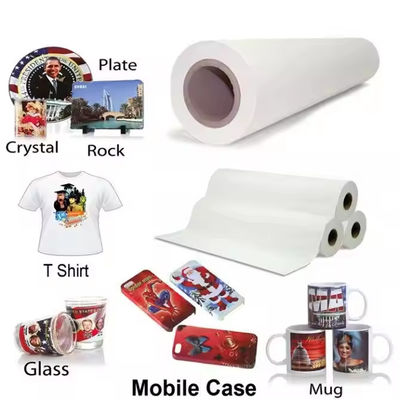 সহজ 33g টেকসই পলিয়েস্টার Sublimation ট্রান্সফার কাগজ রোল টেক্সটাইল তাপ স্থানান্তর ডিজিটাল মুদ্রণ