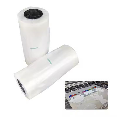 30CM x 100M DTF PET ফিল্ম পোশাকের জন্য CMYK+W তাপ স্থানান্তর ফিল্ম